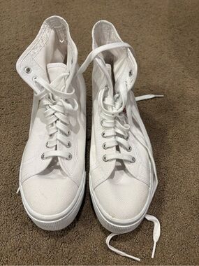 Superga White Platform Size 10